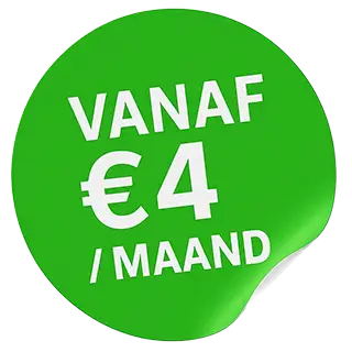 Vanaf €4 per maand